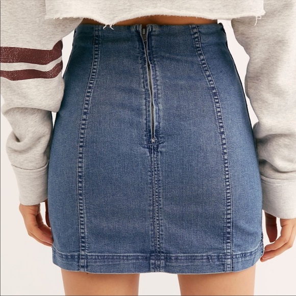 Free People Femme Denim Mini Skirt - Picture 2 of 6